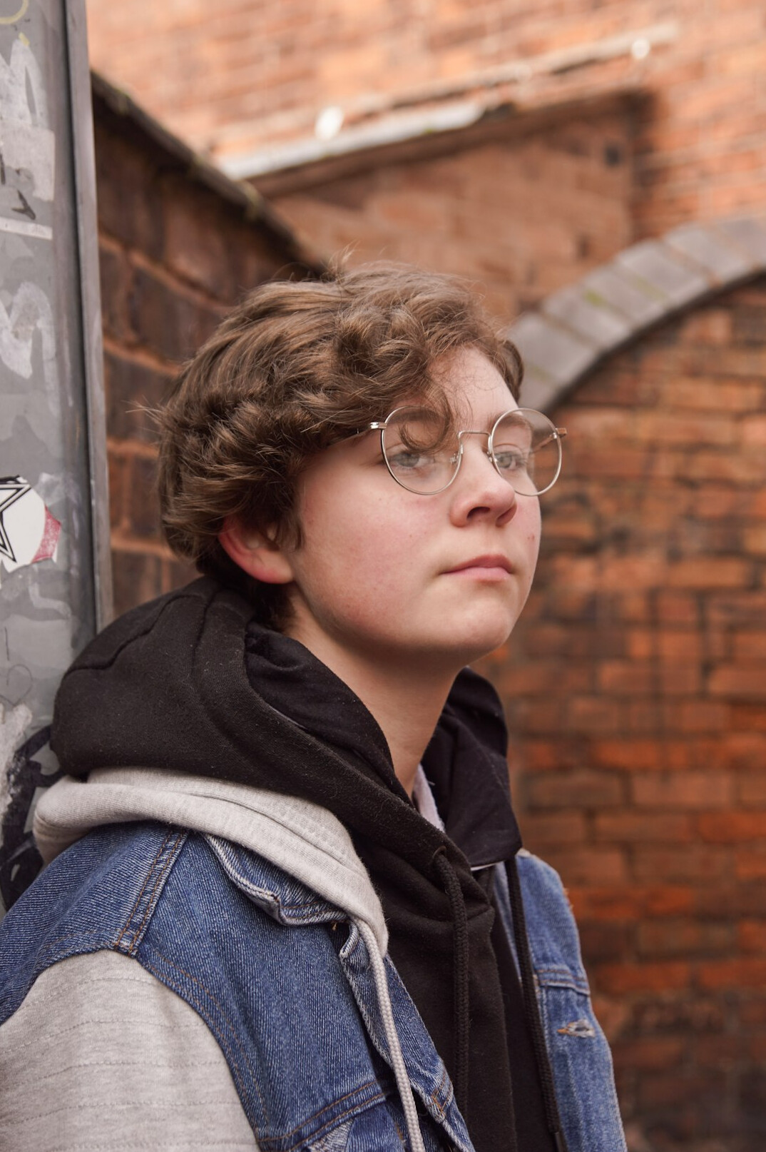Portrait of a young man with glasses