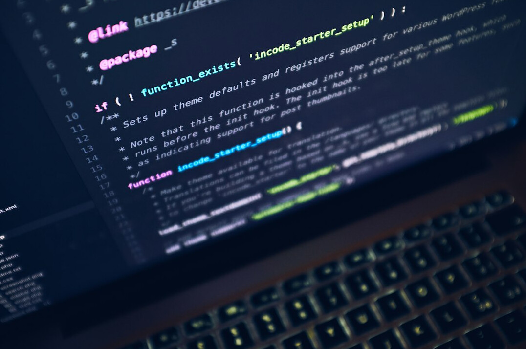 experienced developer writing code